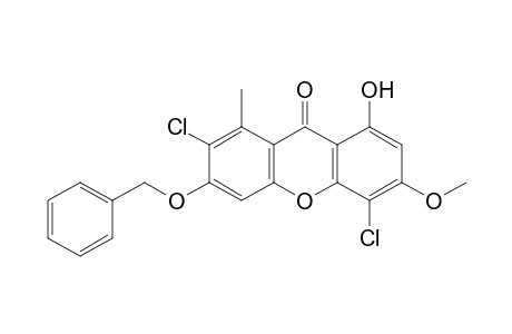 9H-Xanthen-9-one, 2,5-dichloro-8-hydroxy-6-methoxy-1-methyl-3-(phenylmethoxy)-