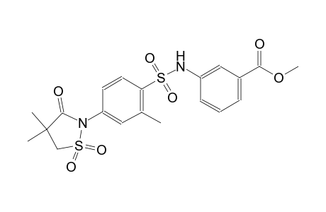 benzoic acid, 3-[[[4-(4,4-dimethyl-1,1-dioxido-3-oxo-2-isothiazolidinyl)-2-methylphenyl]sulfonyl]amino]-, methyl ester