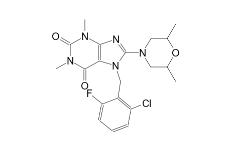 7-(2-chloro-6-fluorobenzyl)-8-(2,6-dimethyl-4-morpholinyl)-1,3-dimethyl-3,7-dihydro-1H-purine-2,6-dione