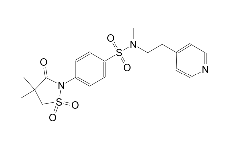 benzenesulfonamide, 4-(4,4-dimethyl-1,1-dioxido-3-oxo-2-isothiazolidinyl)-N-methyl-N-[2-(4-pyridinyl)ethyl]-
