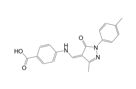 benzoic acid, 4-[[(Z)-[1,5-dihydro-3-methyl-1-(4-methylphenyl)-5-oxo-4H-pyrazol-4-ylidene]methyl]amino]-