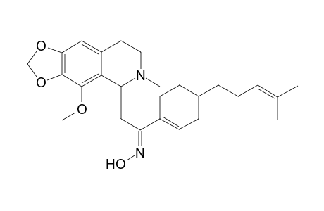 1-Ethanone, 1-[4-(4-methyl-3-pentenyl)-1-cyclohexenyl]-2-(5,6,7,8-tetrahydro-4-methoxy-6-methyl[1,3]dioxolo[4,5-g]isoquinolin-5-yl)-, oxime