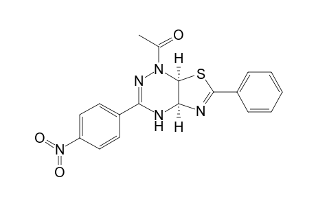 1-[(4aR,7aS)-3-(4-nitrophenyl)-6-phenyl-4a,7a-dihydro-2H-thiazolo[4,5-e][1,2,4]triazin-1-yl]ethanone