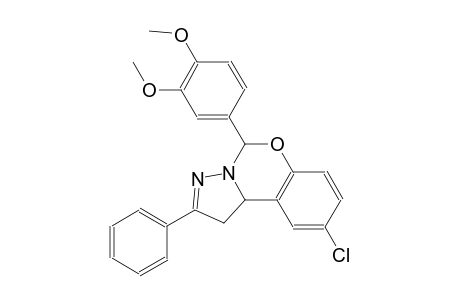 pyrazolo[1,5-c][1,3]benzoxazine, 9-chloro-5-(3,4-dimethoxyphenyl)-1,10b-dihydro-2-phenyl-