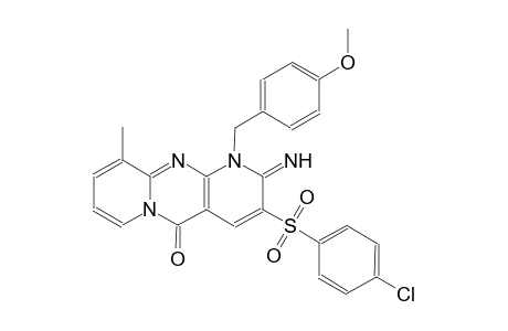 3-[(4-chlorophenyl)sulfonyl]-2-imino-1-(4-methoxybenzyl)-10-methyl-1,2-dihydro-5H-dipyrido[1,2-a:2,3-d]pyrimidin-5-one