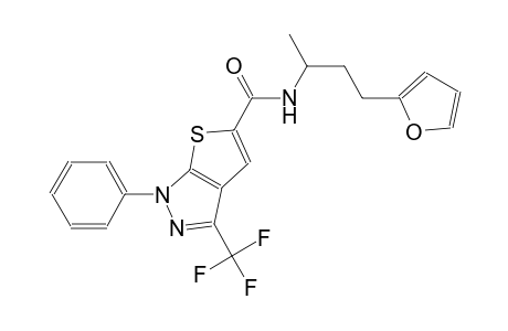 1H-thieno[2,3-c]pyrazole-5-carboxamide, N-[3-(2-furanyl)-1-methylpropyl]-1-phenyl-3-(trifluoromethyl)-