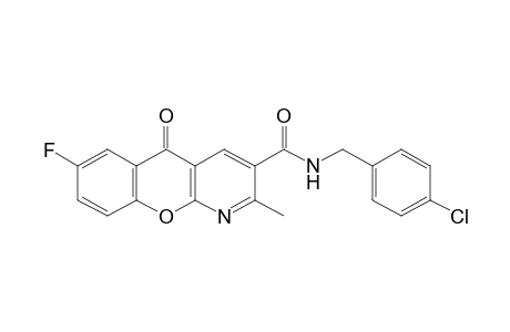 N-(p-CHLOROBENZYL)-7-FLUORO-2-METHYL-5-OXO-5H-[1]BENZOPYRANO[2,3-b]-PYRIDINE-3-CARBOXAMIDE