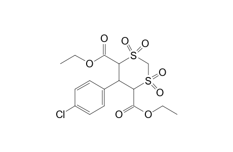 5-(p-chlorophenyl)-m-dithiane-4,6-dicarboxylic acid, diethyl ester, 1,1,3,3-tetraoxide