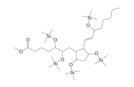5,6-Di(trimethylsiloxy)-7-(2-(3-triemethylsiloxy-1(E)-octenyl)-3,5-cis-di(trimethylsiloxy)cyclopentyl)heptanoic acid methyl ester