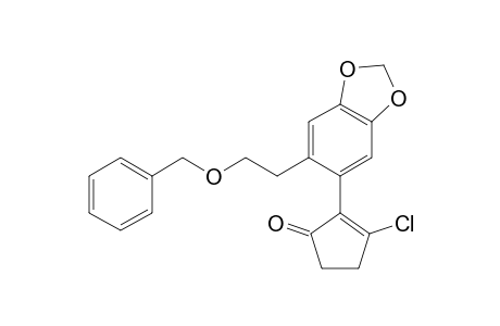 3-Chloro-2-[2'-(2-(benzyloxy)ethy)-4',5'-(methylenedioxy)phenyl]-2-cyclopenten-1-one