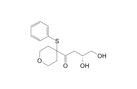 (3R)-3,4-bis(oxidanyl)-1-(4-phenylsulfanyloxan-4-yl)butan-1-one