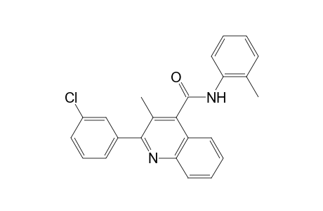Quinoline-4-carboxamide, 2-(3-chlorophenyl)-3-methyl-N-(O-tolyl)-