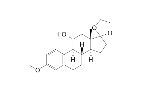Estra-1,3,5(10)-trien-17-one, 11-hydroxy-3-methoxy-, cyclic 1,2-ethanediyl acetal, (11.alpha.)-