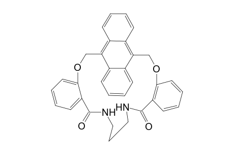 Anthracene-9,10-diyl-cyclolic[dibenzo[c,l]-2,14-dioxa-6,10-diazacyclohexadeca-dien-5,11-dione]