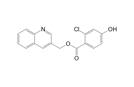 3-{[(2-Chloro-4-hydroxyphenyl)carbonyloxy]methyl}quinoline