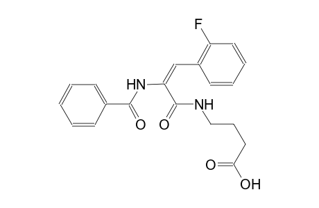 4-{[(2E)-2-(benzoylamino)-3-(2-fluorophenyl)-2-propenoyl]amino}butanoic acid
