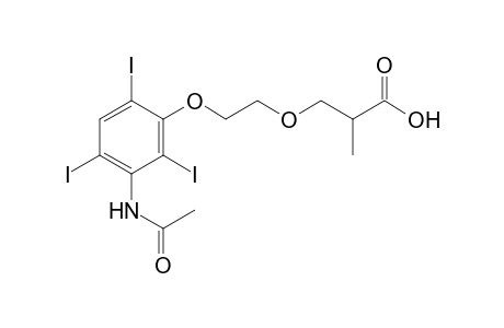 3-[2-(3-acetamido-2,4,6-triodophenoxy)ethoxy]-2-methylpropionic acid