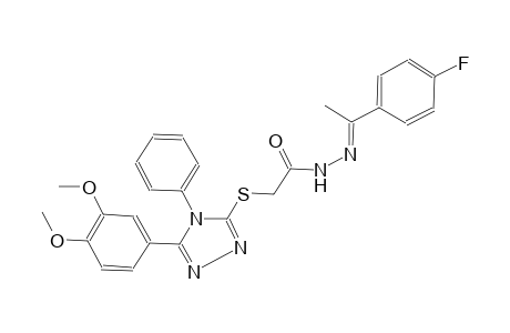 acetic acid, [[5-(3,4-dimethoxyphenyl)-4-phenyl-4H-1,2,4-triazol-3-yl]thio]-, 2-[(E)-1-(4-fluorophenyl)ethylidene]hydrazide