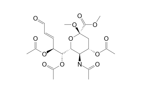 METHYL-(METHYL-5-ACETAMIDO-4,7,8-TRI-O-ACETYL-9,10-DIDEHYDRO-3,5,9,10-TETRADEOXY-10-FORMYL-D-GLYCERO-D-GALACTO-2-DECULOPYRANOSID)-ONATE