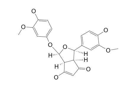 (1R,3R,3aS,6aS)-4-hydroxy-3-(4-hydroxy-3-methoxyphenoxy)-1-(4-hydroxy-3-methoxyphenyl)-1,3,3a,6a-tetrahydrocyclopenta[c]furan-6-one