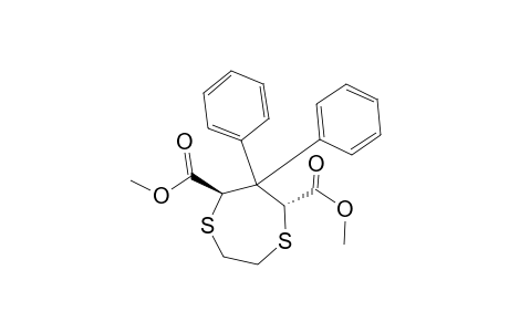 Dimethyl (5R*,7R*)-6,6-diphenyl-1,4-dithiepane-5,7-dicarboxylate