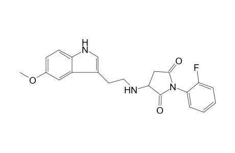 1H-Pyrrole-2,5-dione, 1-(2-fluorophenyl)dihydro-3-[[2-(5-methoxy-1H-indol-3-yl)ethyl]amino]-