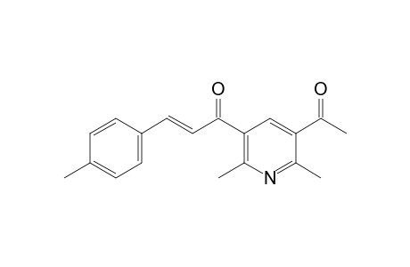 (E)-1-(5-acetyl-2,6-dimethyl-3-pyridinyl)-3-(4-methylphenyl)-2-propen-1-one