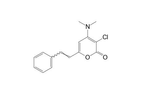 3-chloro-4-(dimethylamino)-6-styryl-2H-pyran-2-one