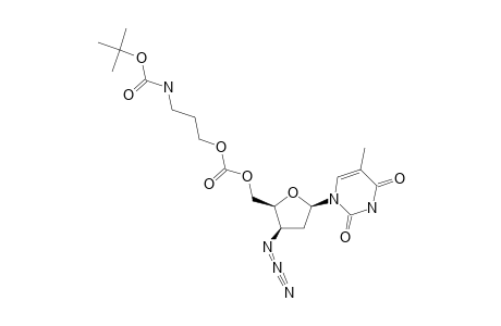 3'-AZIDO-3'-DEOXYTHYMIDIN-5'-YL-O-[3-(TERT.-BUTOXYCARBONYL)-AMINOPROPYL]-CARBONATE