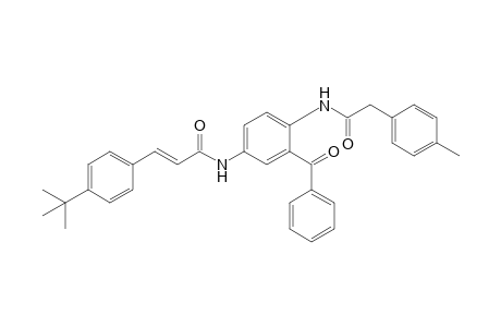 (E)-3-(4-tert-butylphenyl)-N-[4-[2-(4-methylphenyl)ethanoylamino]-3-(phenylcarbonyl)phenyl]prop-2-enamide