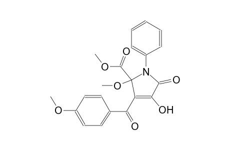 methyl 4-hydroxy-2-methoxy-3-(4-methoxybenzoyl)-5-oxo-1-phenyl-2,5-dihydro-1H-pyrrole-2-carboxylate