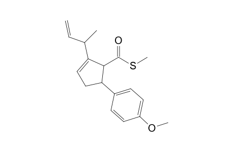 2-but-3-en-2-yl-5-(4-methoxyphenyl)-1-cyclopent-2-enecarbothioic acid S-methyl ester