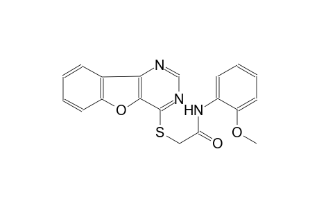 2-([1]benzofuro[3,2-d]pyrimidin-4-ylsulfanyl)-N-(2-methoxyphenyl)acetamide