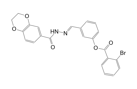 1,4-benzodioxin-6-carboxylic acid, 2,3-dihydro-, 2-[(E)-[3-[(2-bromobenzoyl)oxy]phenyl]methylidene]hydrazide
