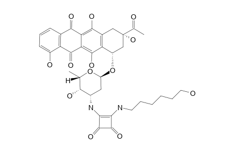 (7S,9S)-9-acetyl-4,6,9,11-tetrahydroxy-7-[(2R,4S,5S,6S)-5-hydroxy-4-[[2-(6-hydroxyhexylamino)-3,4-diketo-1-cyclobutenyl]amino]-6-methyl-tetrahydropyran-2-yl]oxy-8,10-dihydro-7H-tetracene-5,12-quinone