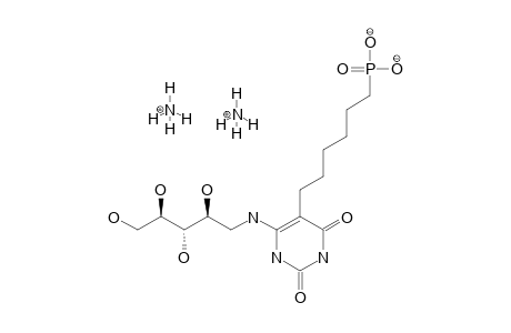 6-(6-D-RIBITYLAMINO-2,4-DIHYDROXYPYRIMIDIN-5-YL)-1-HEXYLPHOSPHONIC-ACID-DIAMMONIUM-SALT