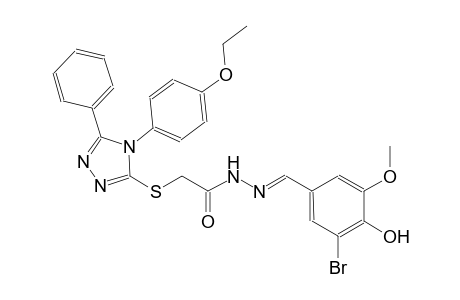 N'-[(E)-(3-bromo-4-hydroxy-5-methoxyphenyl)methylidene]-2-{[4-(4-ethoxyphenyl)-5-phenyl-4H-1,2,4-triazol-3-yl]sulfanyl}acetohydrazide