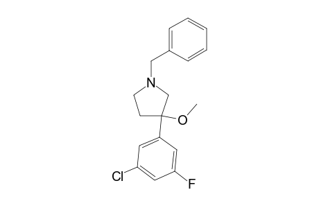 (+)-1-benzyl-3-(3-chloro-5-fluorophenyl)-3-methoxypyrrolidine
