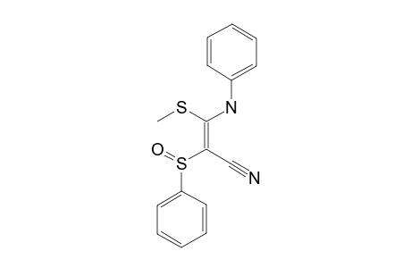 (Z)-1-PHENYLSULFINYL-1-CYANO-2-METHYLTHIO-2-(PHENYLAMINO)-ETHENE