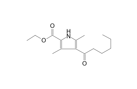 1H-pyrrole-2-carboxylic acid, 3,5-dimethyl-4-(1-oxohexyl)-, ethyl ester