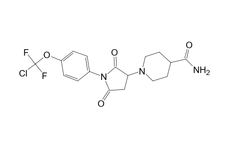 1-[1-[4-[chloranyl-bis(fluoranyl)methoxy]phenyl]-2,5-bis(oxidanylidene)pyrrolidin-3-yl]piperidine-4-carboxamide