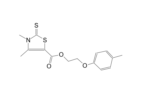 5-thiazolecarboxylic acid, 2,3-dihydro-3,4-dimethyl-2-thioxo-, 2-(4-methylphenoxy)ethyl ester