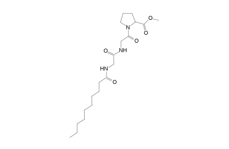 L-Proline, 1-[N-[N-(1-oxodecyl)glycyl]glycyl]-, methyl ester