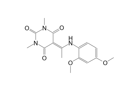 5-[1-(2,4-dimethoxyanilino)ethylidene]-1,3-dimethyl-2,4,6(1H,3H,5H)-pyrimidinetrione