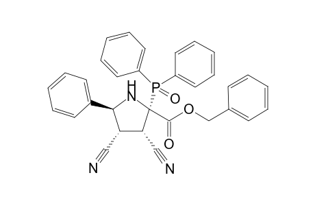 (2.alhpa.,3.alpha.,4.alpha.,5.beta.)-(+-)-Phenylmethyl 3,4-dicyano-2-(diphenylphosphinoyl)-5-phenyl-2-pyrrolidinecarboxylate