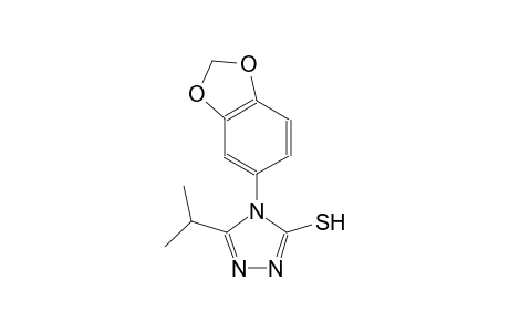 4H-1,2,4-triazole-3-thiol, 4-(1,3-benzodioxol-5-yl)-5-(1-methylethyl)-