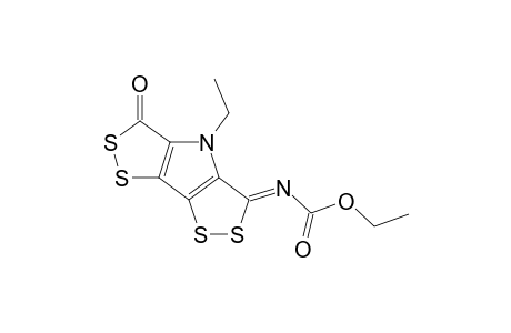 4-Ethyl-3-oxobis[1,2]dithiolo[4,3-b:3',4'-d]pyrrole-5-(N-ethoxycarbonyl)imine