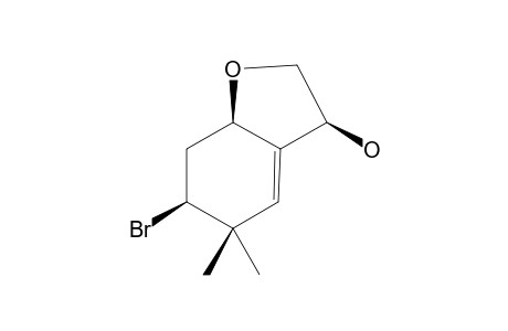 6(S*)-Bromo-1,4(R*)-oxido-3(8)(E)-ochtoden-2(S*)-ol