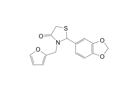 3-furfuryl-2-[3,4-(methylenedioxy)phenyl]-4-thiazolidinone