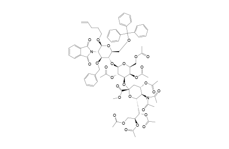 #14;PENT-4-ENYL-O-[METHYL-4,7,8,9-TETRA-O-ACETYL-5-(N-ACETYLACETAMIDO)-3,5-DIDEOXY-D-GYCERO-ALPHA-D-GALACTO-NON-2-ULOPYRANOSYLONATE]-(2->3)-O-(2,4,6-TRI-O-ACET